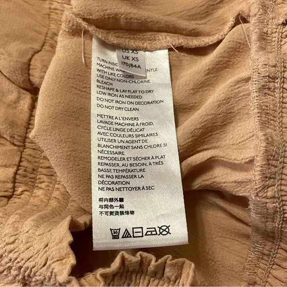 MAEVE by ANTHROPOLOGIE Kristie Sequined Peasant Blouse in Peach - Picture 8 of 9